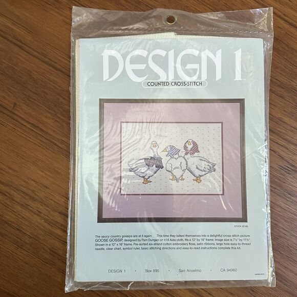 NEW NIP Design 1 Counted Cross Stitch ~ Goose Gossip Designed By Pam Dungan - Picture 1 of 3